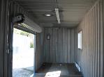 Modi. 40 Ft Container with added Roll-up door, Windows, Turbine, LIght and Electrical switch and On/Off